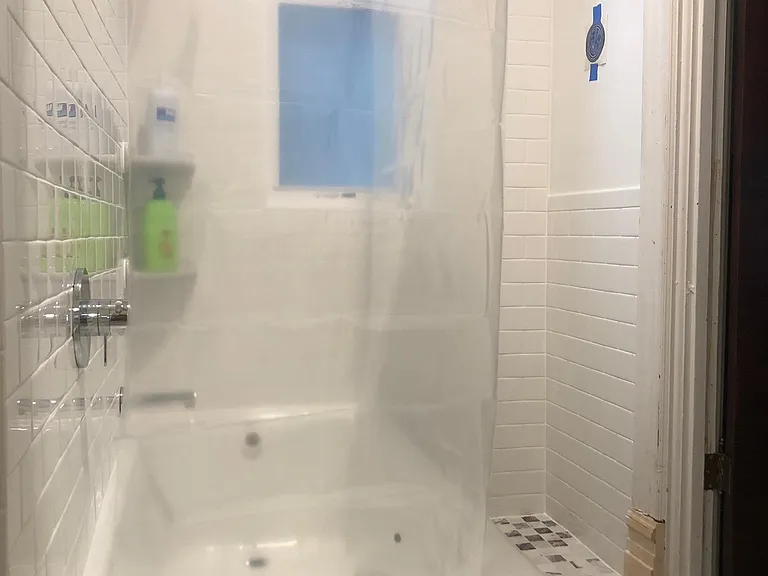 Bathroom connects to the bedroom.