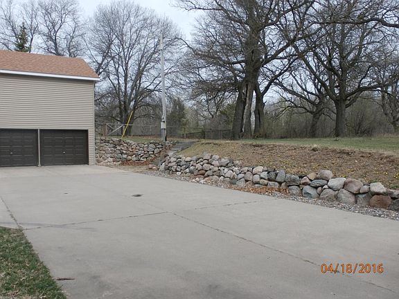 Garages and fenced area