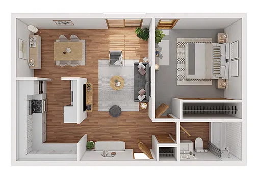 Floor plan A1 - Renovated
