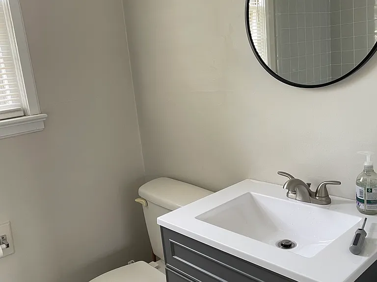 Bath with tub and shower