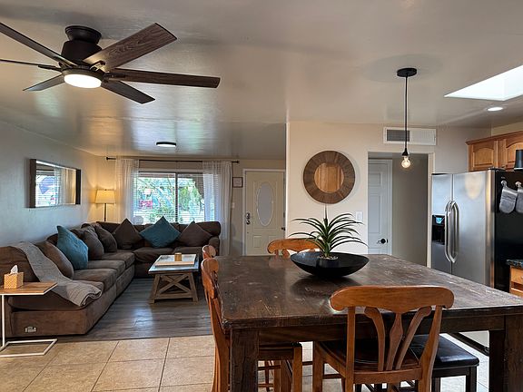 Kitchen with connecting open floor plan front living room