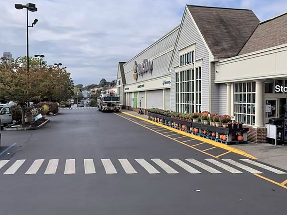 Shopping plaza across the street.