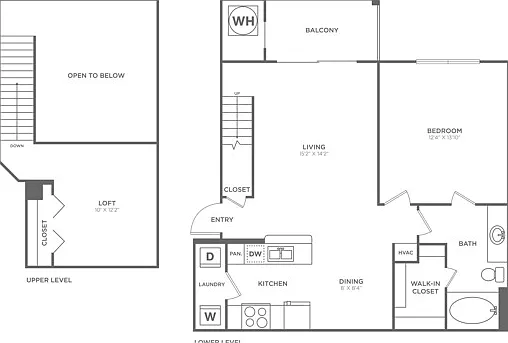 One Bedroom One Bath (957 SF) One Bedroom One Bath (957 SF)
