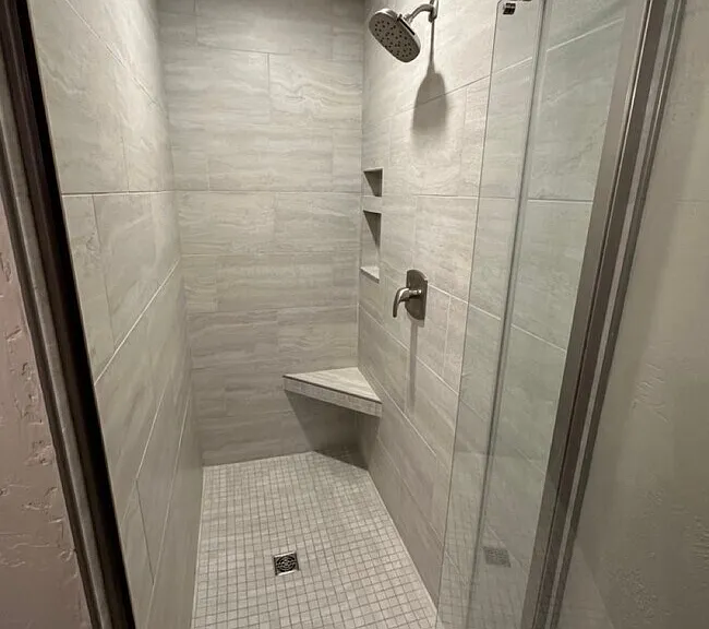 ALL NEW tile shower.
