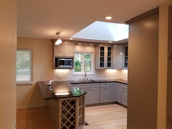 View of the kitchen from dining room