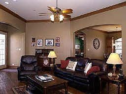 open and spacious family with a swivel built-in big enough for a big screen TV