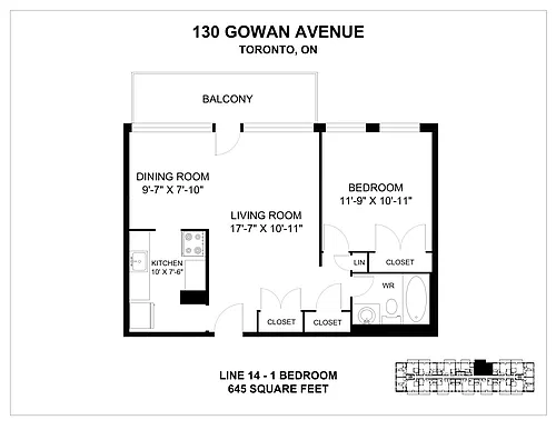 Floor plan 1 Bedroom