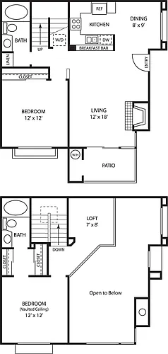 Floor plan Verde Townhome Renovated