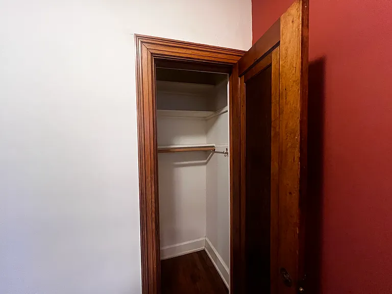 Closet in dressing room.