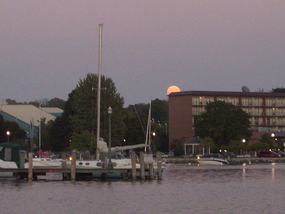 Moonrise View from our Mooring