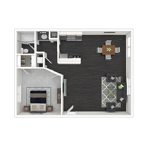 Floor plan 1X1B
