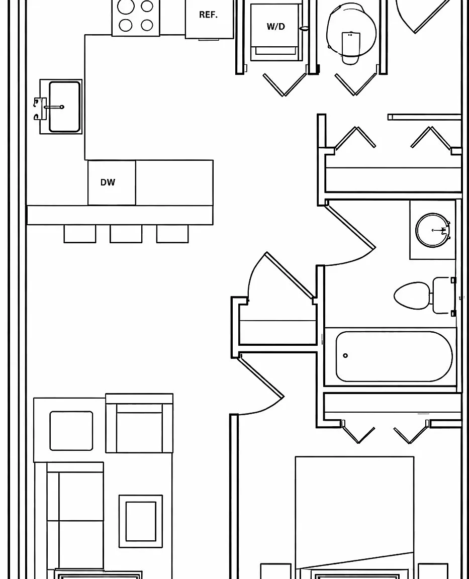 1 bed, 600 sqft, $1,850 — Photo 3