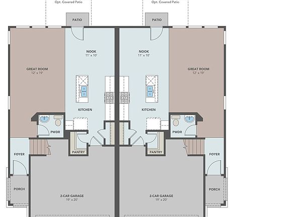 Townhome First Floor Plans