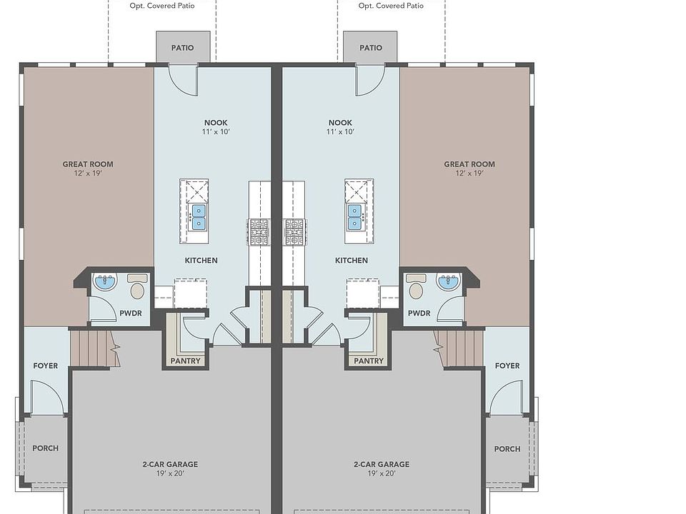 Townhome First Floor Plans