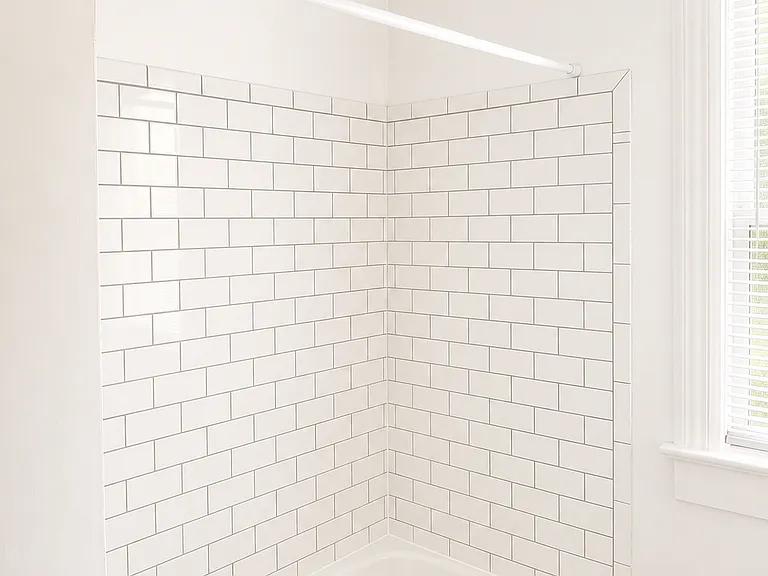 Bathroom with subway tile