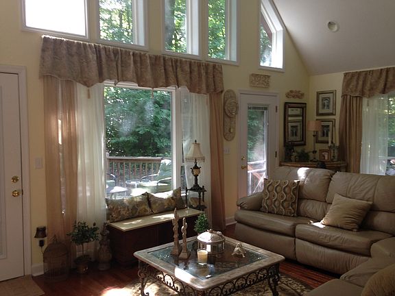 family room cathdral windows