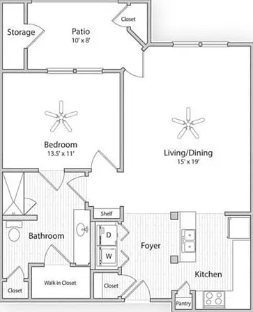 AFWA3 | 1x1 | 851 sq ft AFWA3 | 1x1 | 851 sq ft