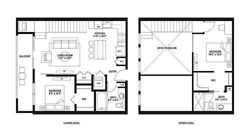 Floor plan CCL1 - Two-Story Loft