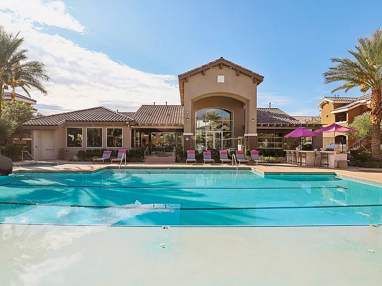 Pool Area with BBQ Grills and Eating Bar