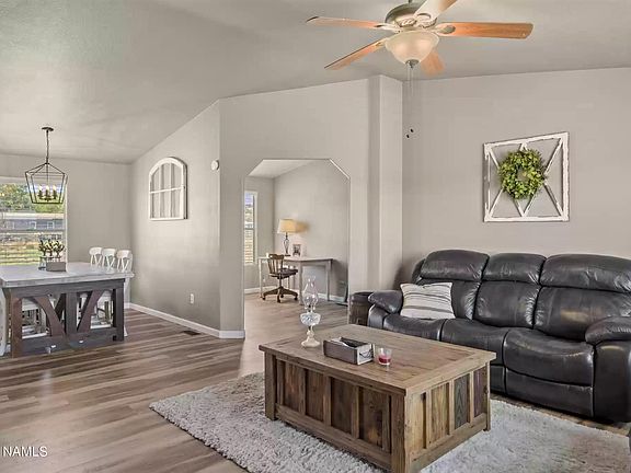 Living room and dining room - office to the rear