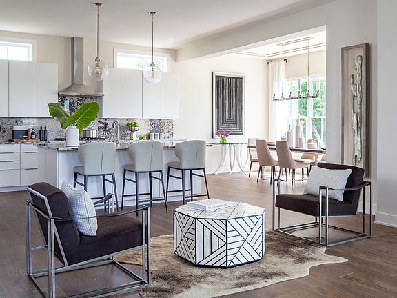 Gourmet kitchen overlooking a large casual dining area