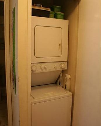 Inside laundry closet