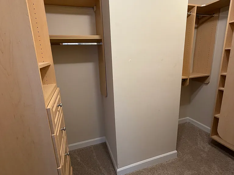 Closet with organizers