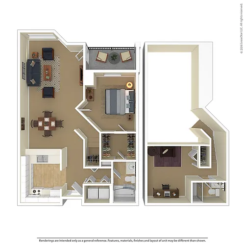 Floor plan 1 Bedroom + Loft