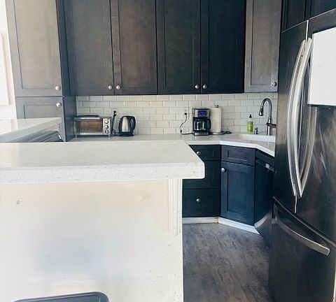 Updated kitchen with breakfast bar