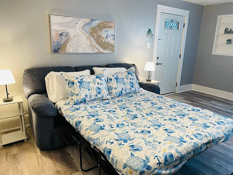 Living room queen size pull out couch