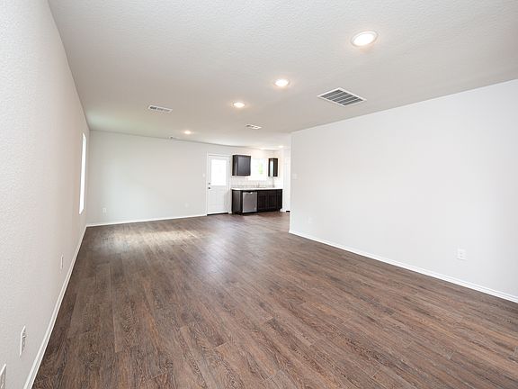 Family Room to Dining Area and Kitchen
