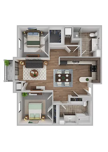 Floor plan 2 Bedroom