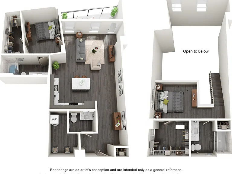 Townhome 2 Bedrooms floor plan Broadstone Strata