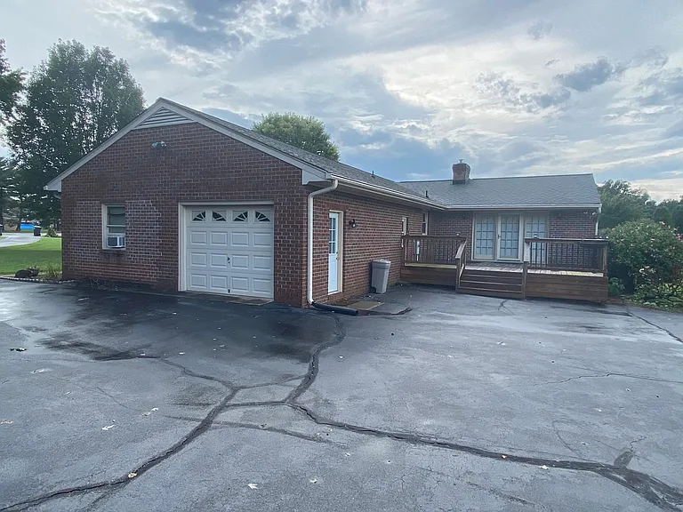 Garage and rear deck