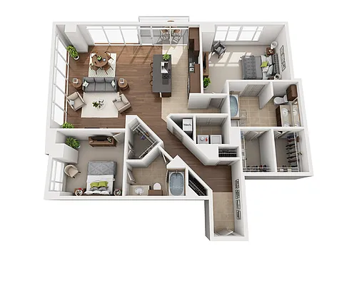Floor plan Plan P4 (P-B2G)