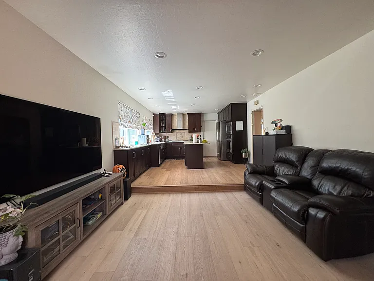 Family room next to kitchen