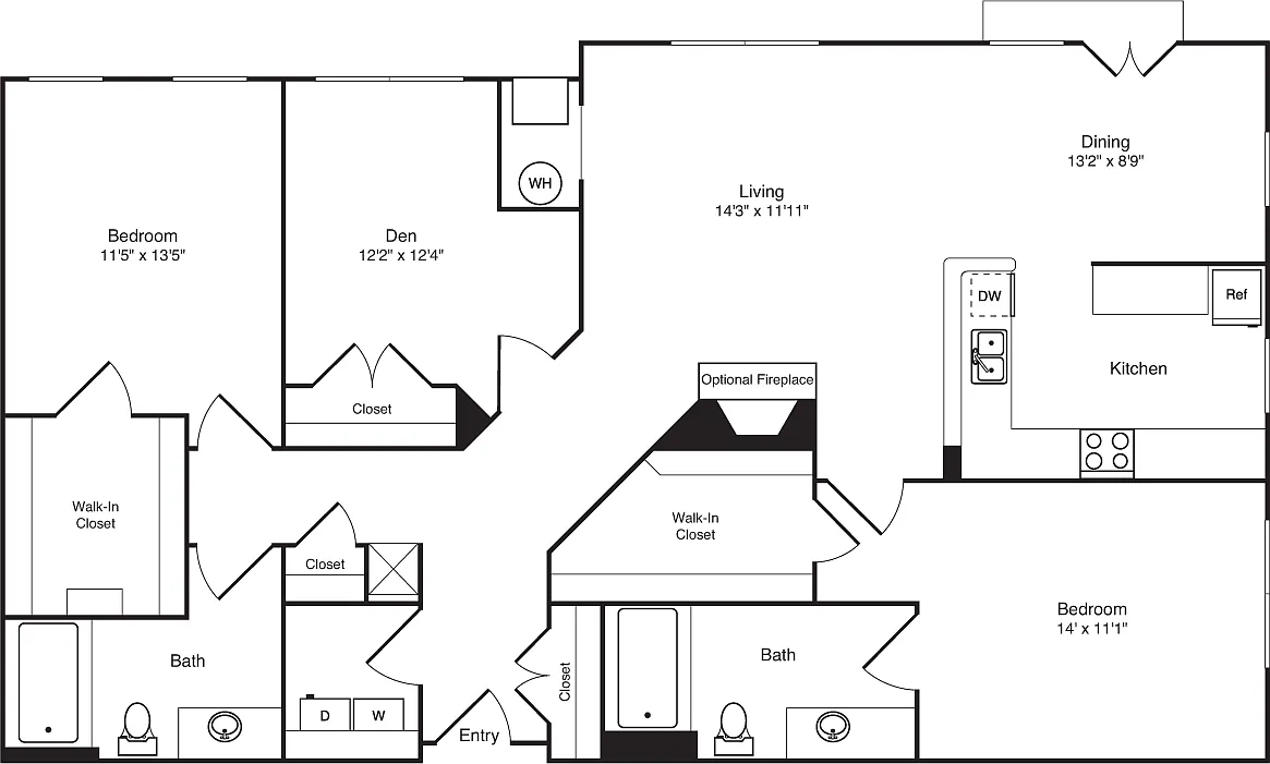 Floor plan Greenbriar with Den