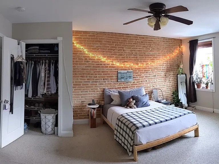 Bedroom 3! So charming with exposed brick