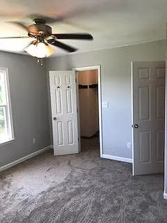 Master bedroom with large walk-in closet