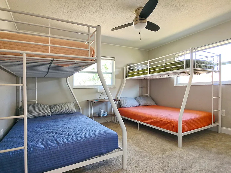 Third Bedroom includes Two Bunk Beds with Twin on Top & Full Beds on the Bottom