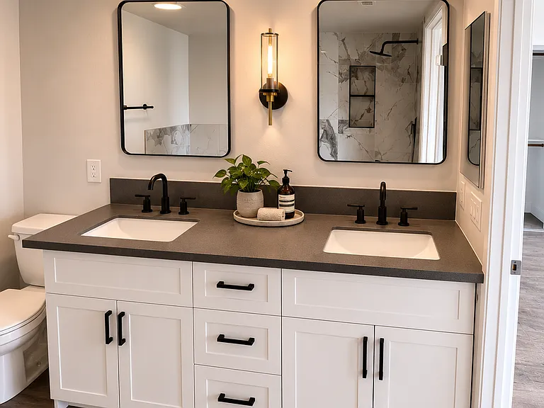Newly renovated primary bathroom