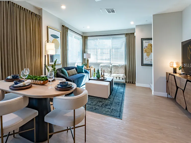 Living and Dining Room with lots of natural light