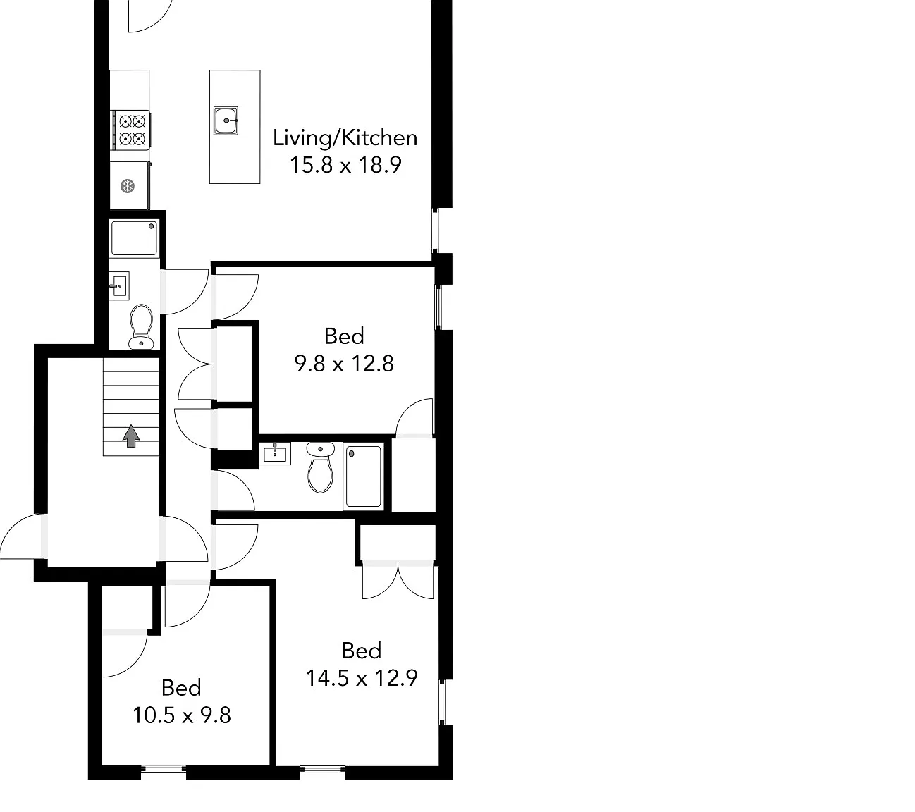 3 bed, 910 sqft, $3,595 — Photo 3