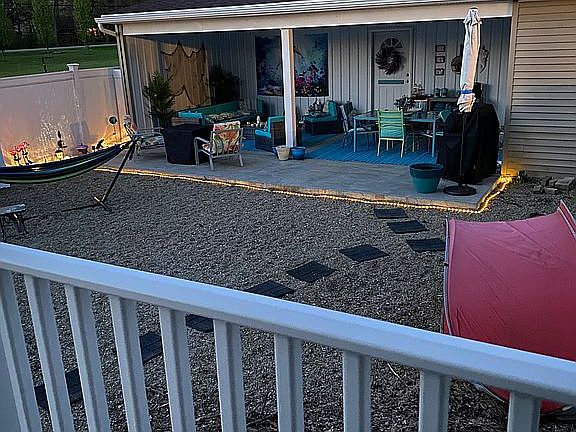 Patio view from back deck