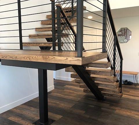 New flooring and staircase.