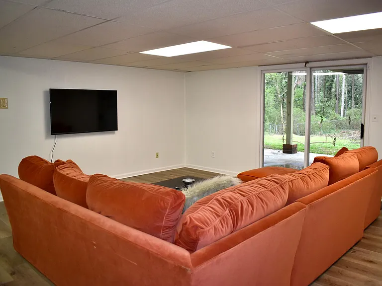 Basement TV living area