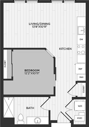 Floor plan Convertible Studio-A2