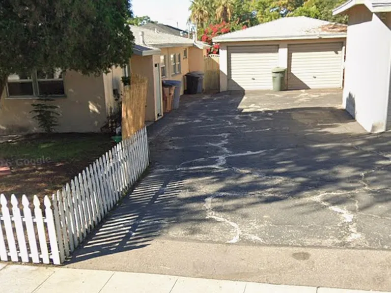 Driveway and garage