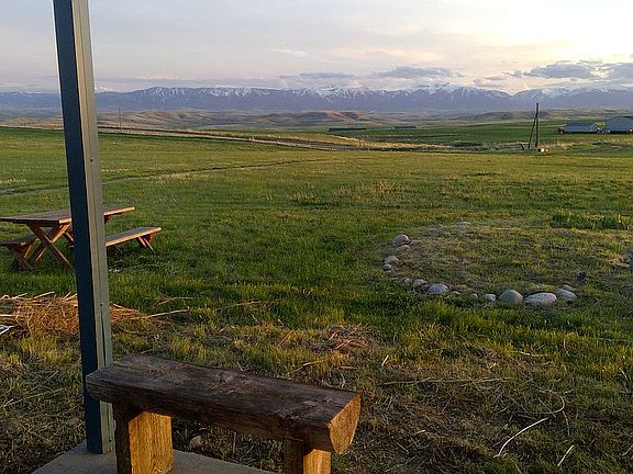 View from covered patio