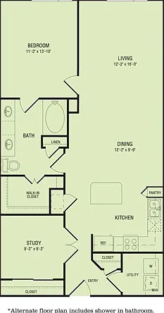 1Bed 1Bath Study 1Bed 1Bath Study